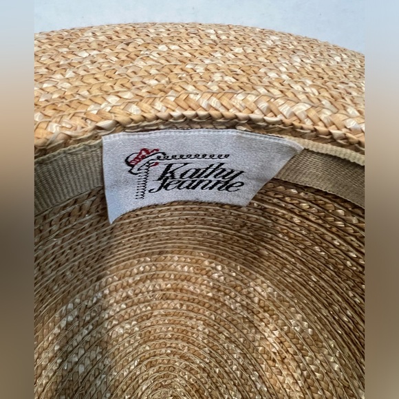 KATHY JEANNE Straw Brim Sun Hat - Picture 5 of 8